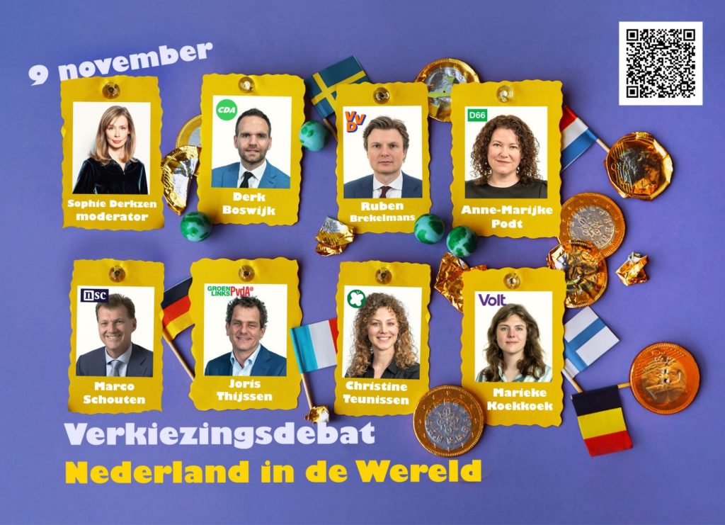 Kandidatenfoto's verkiezingsdebat