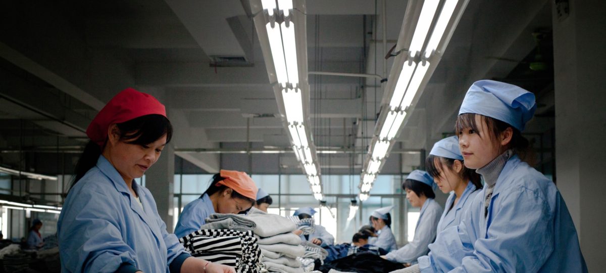 Medewerkers van een kledingfabriek