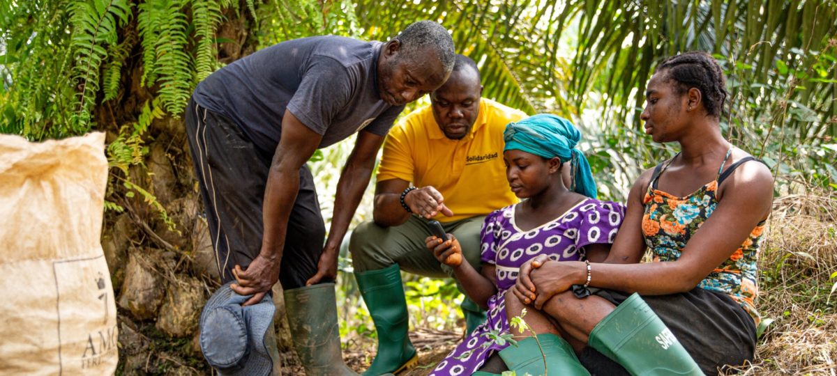 Palmolieboeren in Ghana