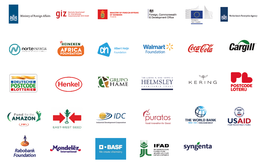 Partners van Solidaridad: o.a. Albert Heijn Foundation, Coca Cola, Rabobank Foundation, BASF, Syngenta, Puratos, Postcode Loterij, HEINEKEN Africa Foundation, Walmart Foundation, Ministerie van Buitenlandze Zaken, Henkel, Mohndelez